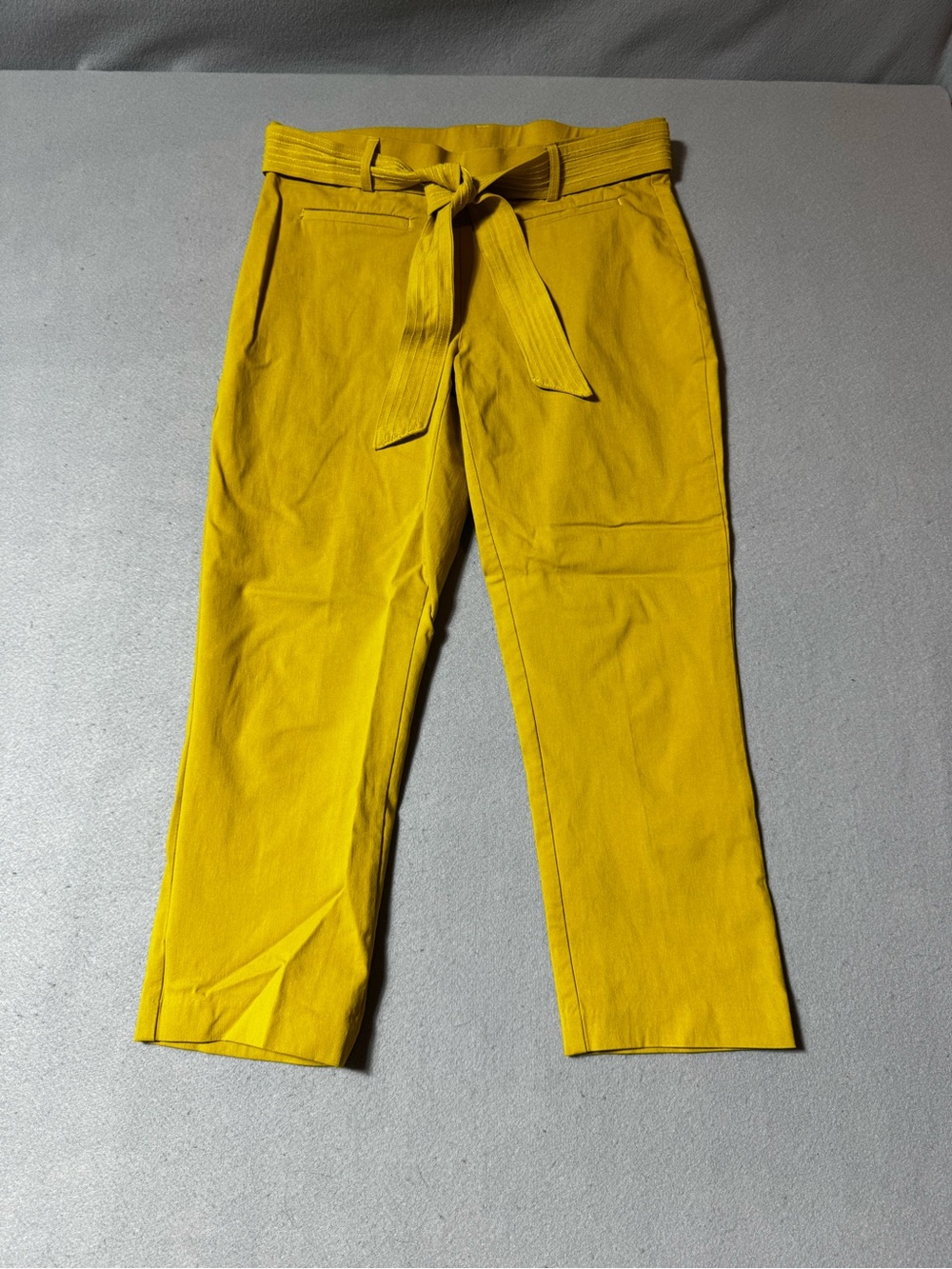 Jules & Leopold Womens’s Yellow Tailored Paperbag Waist Pants Size M